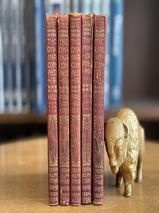 Item #0105055 The Divina Commedia and Canzoniere / 5 volumes; Hell; Purgatory; Paradise;...