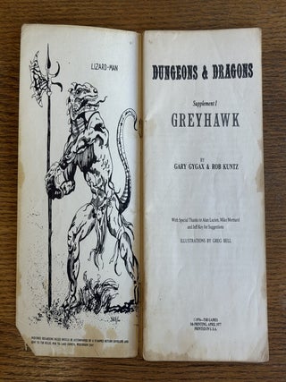 Dungeons & Dragons : Supplements I, II, III, and IV; Greyhawk; Blackmoor; Eldritch Wizardry; Gods, Demi-Gods & Heroes