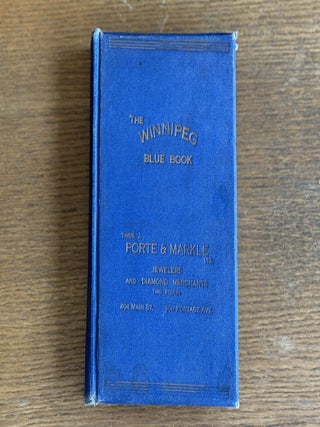 Item #0108935 Henderson's Winnipeg Blue Book and Householder's Directory; Private...