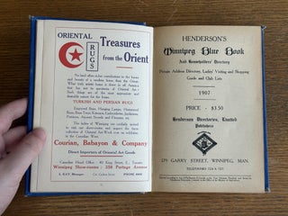 Henderson's Winnipeg Blue Book and Householder's Directory; Private Address Directory, Ladies' Visiting and Shopping Guide and Club Lists