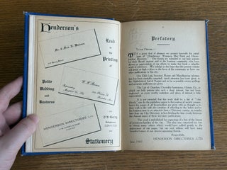 Henderson's Winnipeg Blue Book and Householder's Directory; Private Address Directory, Ladies' Visiting and Shopping Guide and Club Lists