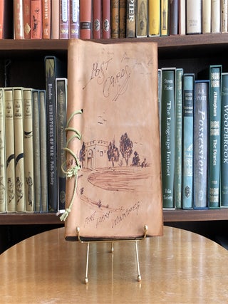 Item #054233 Collection of Vintage Canadian Postcards in a Suede Album