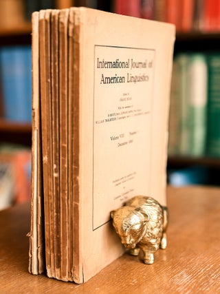 Item #083812 International Journal of American Linguistics (Set of 7); Volume VIII (1, 2 and...