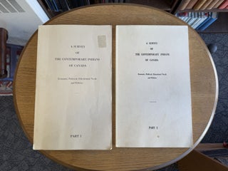 Item #096736 A Survey of Contemporary Indians in Canada (2 Volumes); A Report on Economic,...